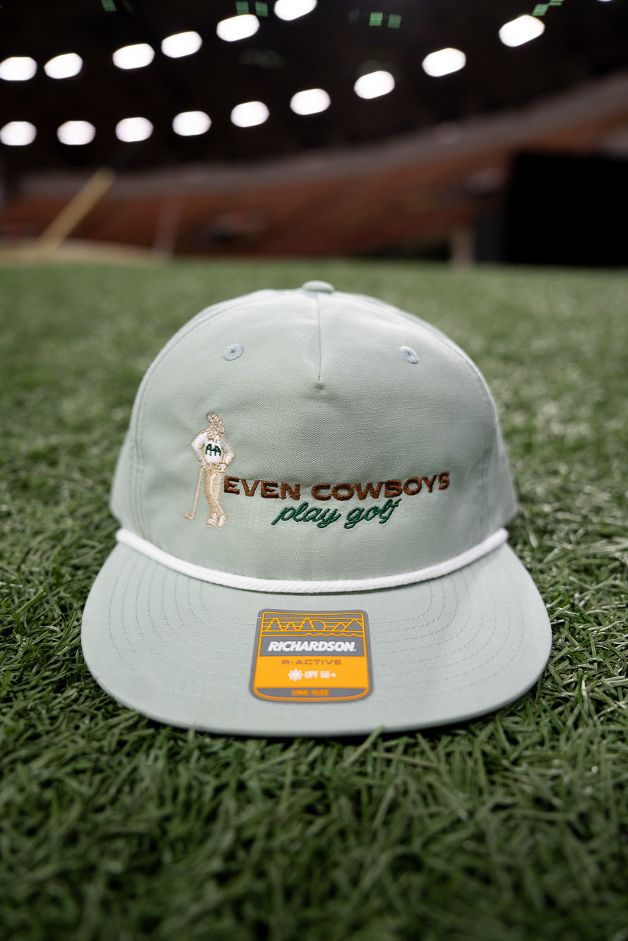 Even Cowboys Play Golf Embroidered Rope Cap