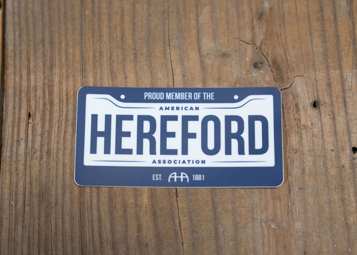 AHA Blue & White Member Decal