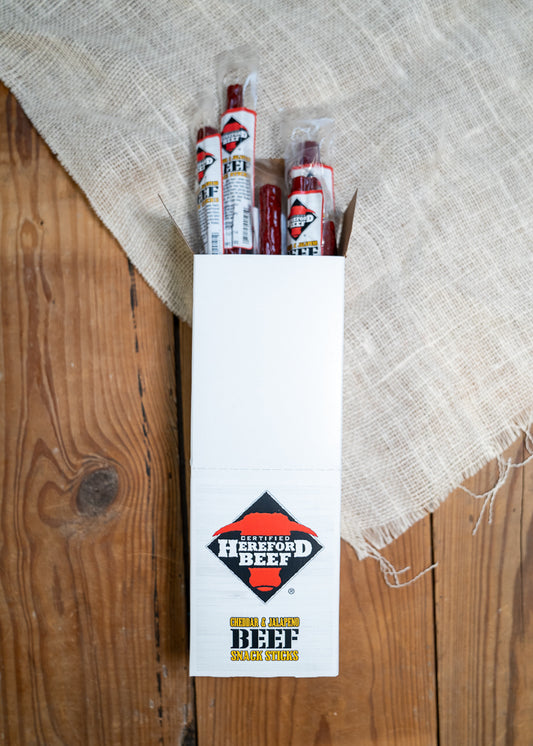 Certified Hereford Beef Boxed Beef Sticks - Cheddar Jalapeno