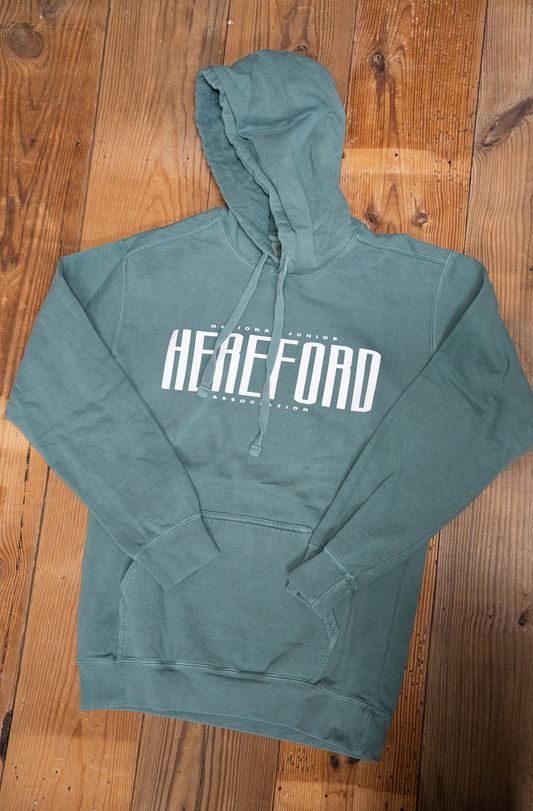 Retro NJHA Hereford Logo Hoodie-Green
