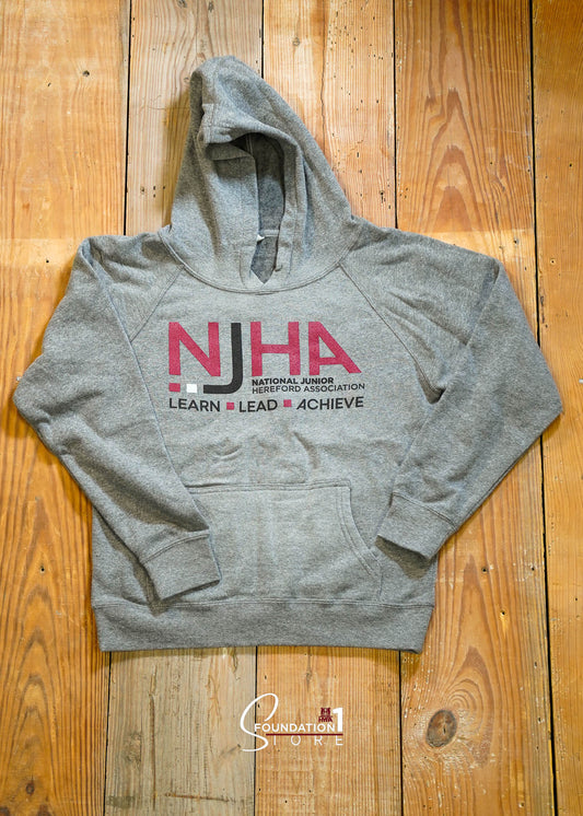 NJHA Youth Grey Hooded Sweatshirt