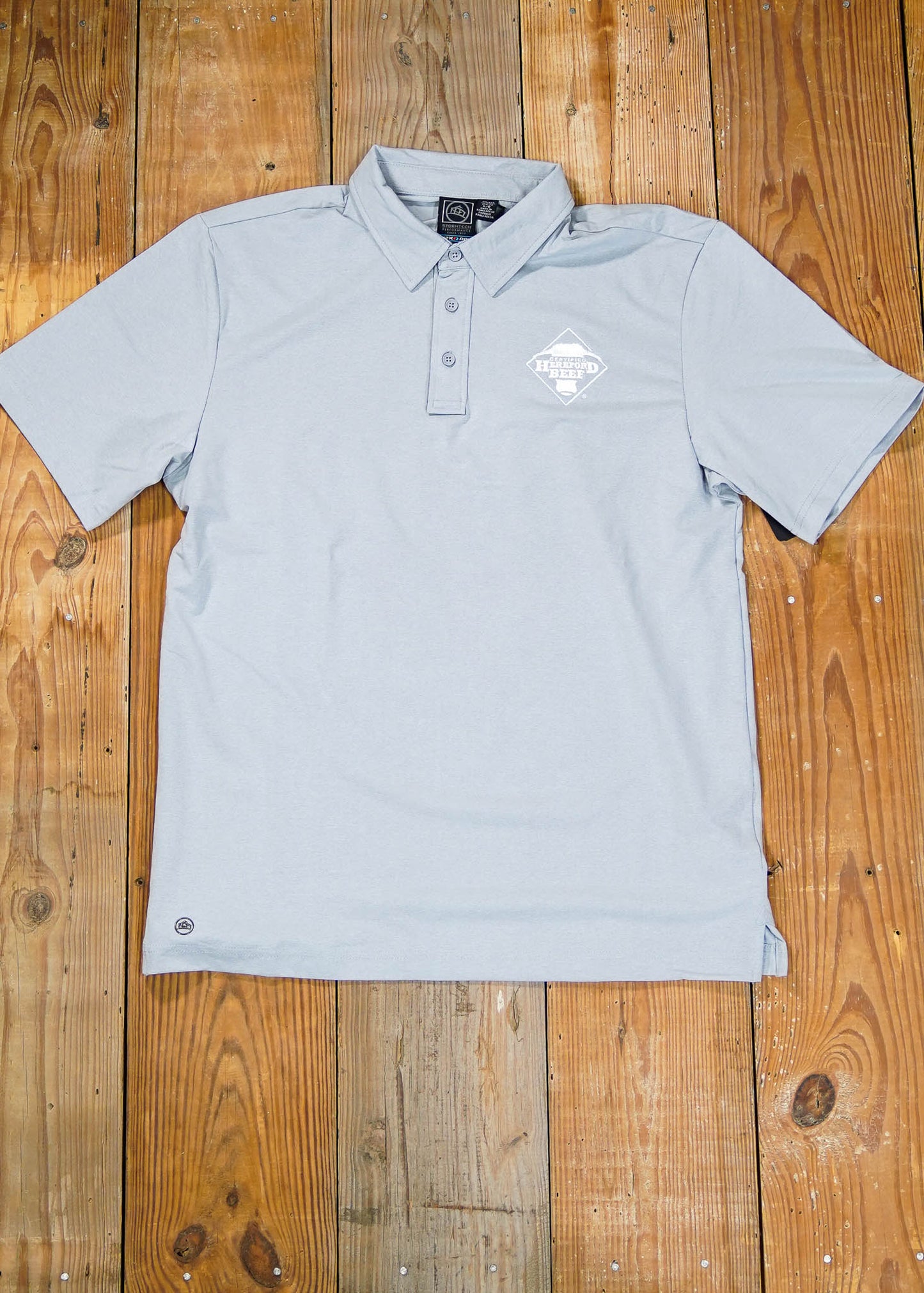 Certified Hereford Beef Men's Polo Shirt - Cool Silver