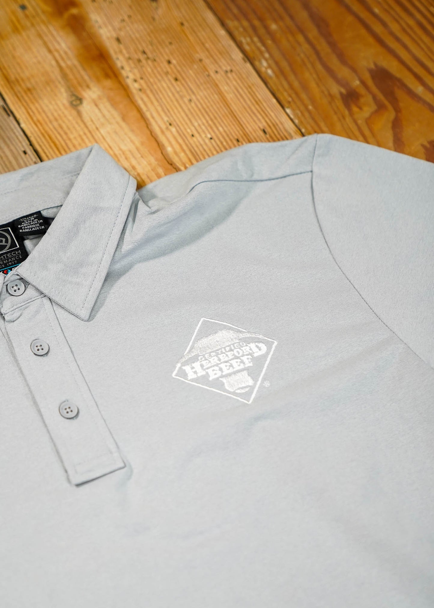 Certified Hereford Beef Men's Polo Shirt - Cool Silver