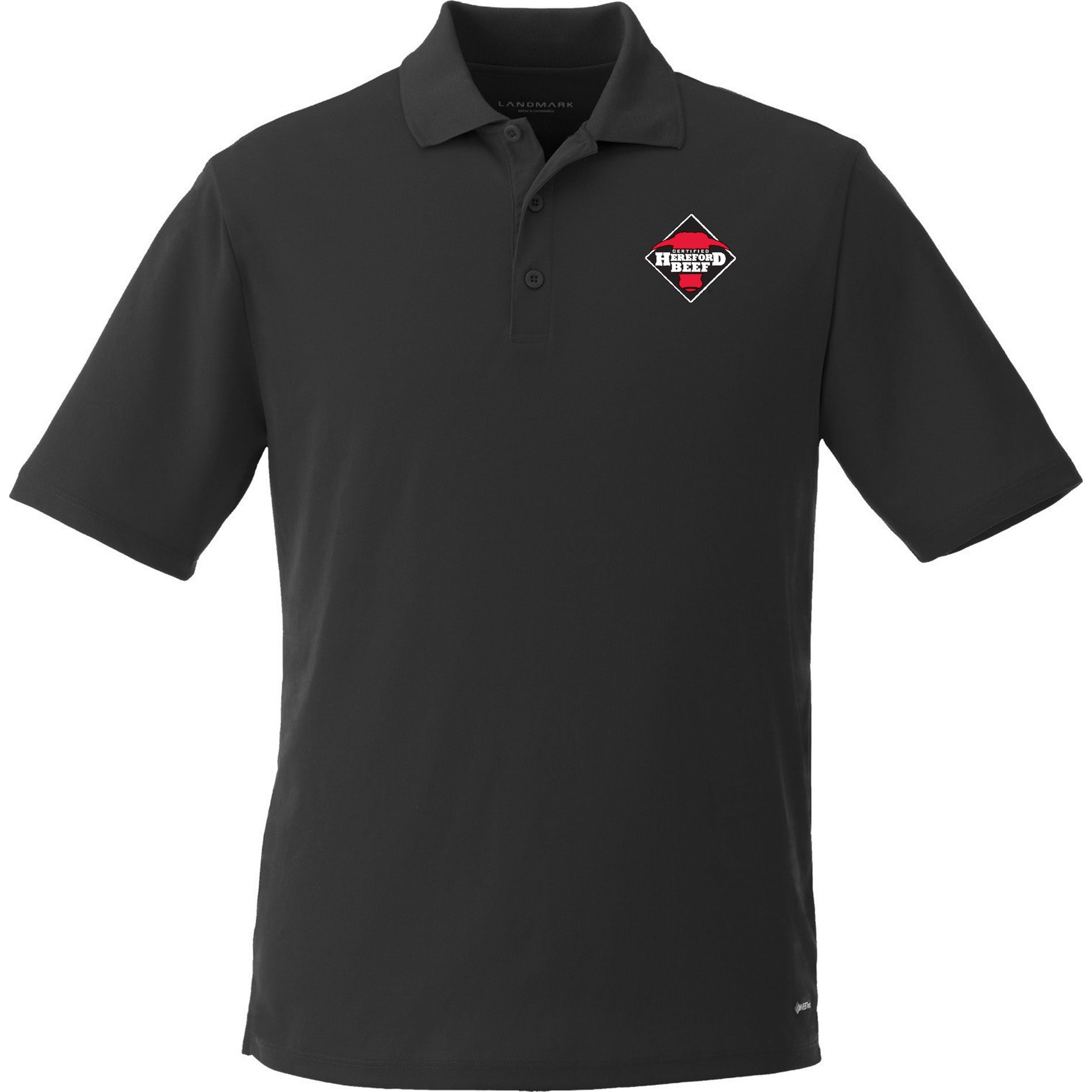Mens Black/Red Cool Dry Sport Two-Tone Polo, Mens Black And Red Polo Shirt