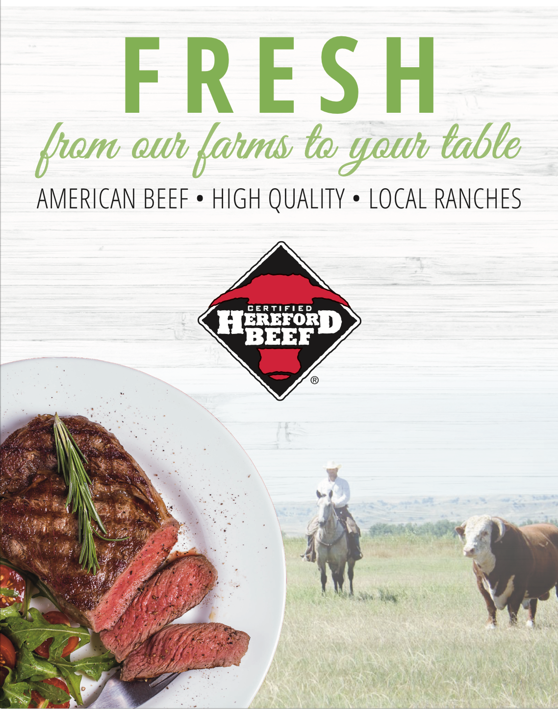 Certified Hereford Beef Poster (22x28) - Farm Fresh
